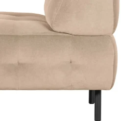 Sessel ohne Armlehnen in Creme Samt - Yorano