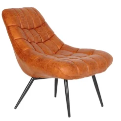 Sessel ohne Armlehnen in Cognac Braun - Escavan