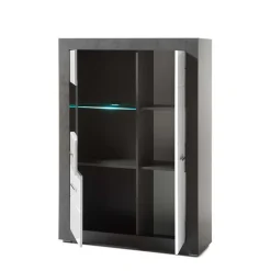 Set Wohnzimmer Anbauwand zweifarbig - Istensa (vierteilig)