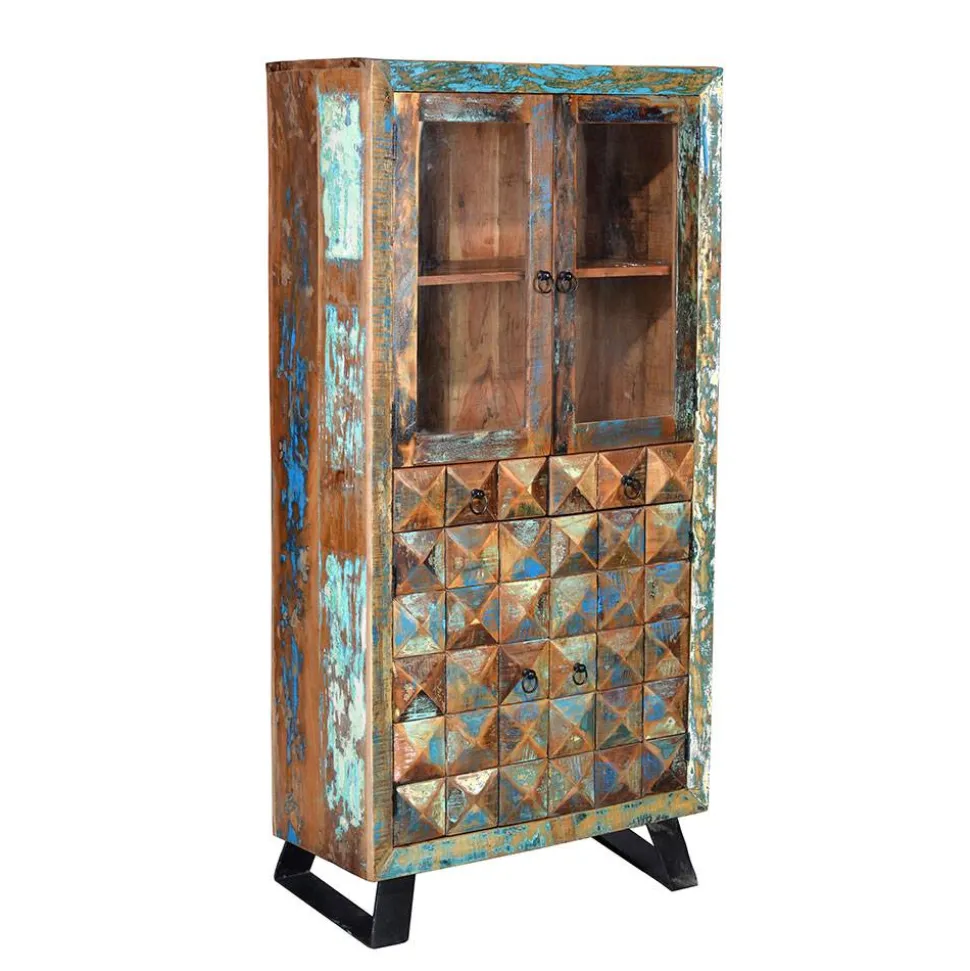 Shabby Design Vitrine aus Recyclingholz - Zeremonia