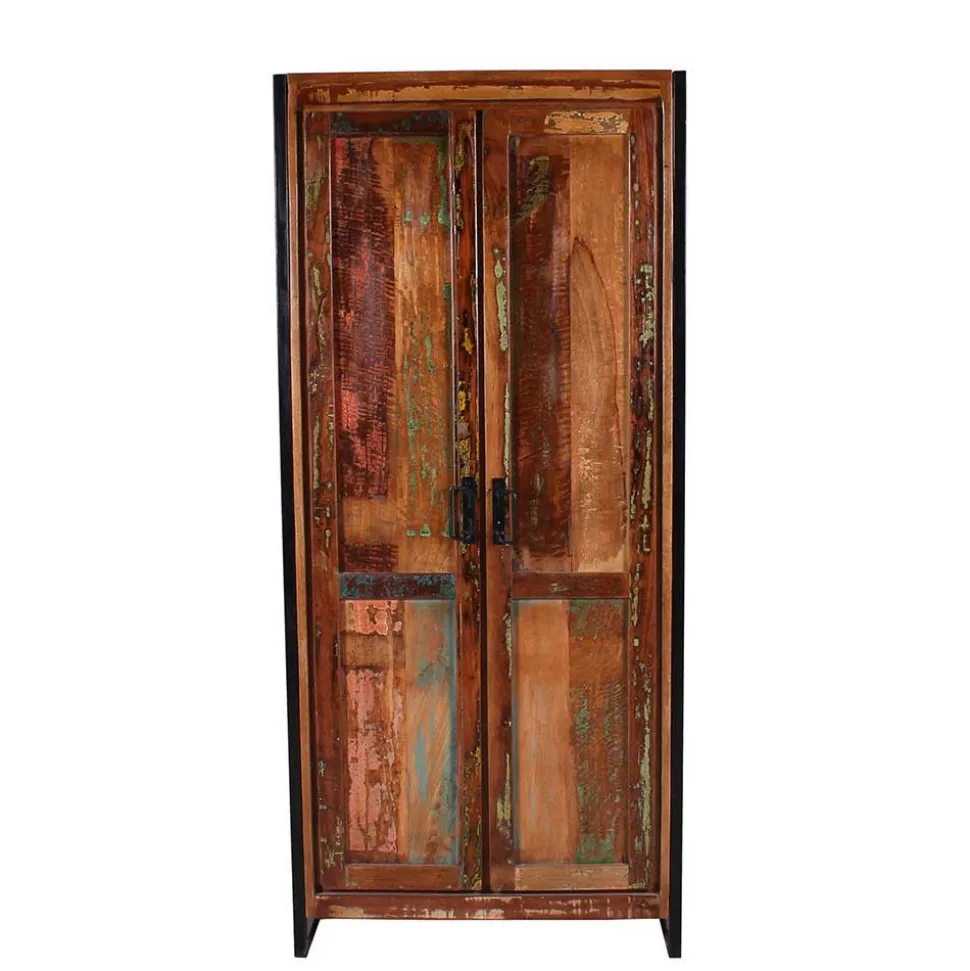 Shabby Garderobenmöbel aus Massivholz - Ensley (sechsteilig)