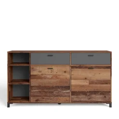 Sideboard in Altholz Optik & Anthrazit - Bosco