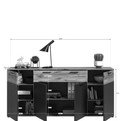 Sideboard in der Größe 200x91x40 cm - Lucios