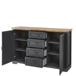 Sideboard in Dunkelgrau und Eiche - Joe