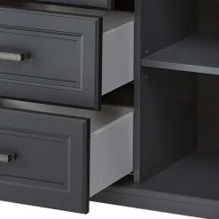 Sideboard in Dunkelgrau und Eiche - Joe