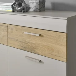 Sideboard in Hellgrau & Zinneiche Dekor - Lioscas