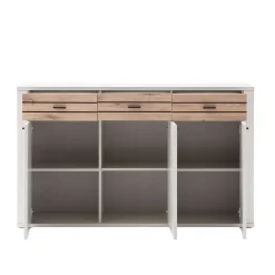 Sideboard in Lichtgrau mit Wildeiche - Ballina