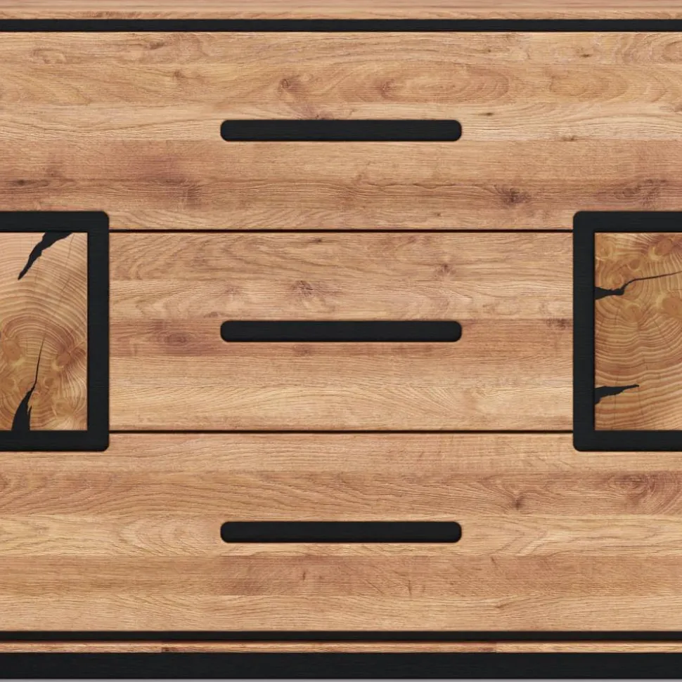 Sideboard in Wildeiche mit Schwarz - Shipper