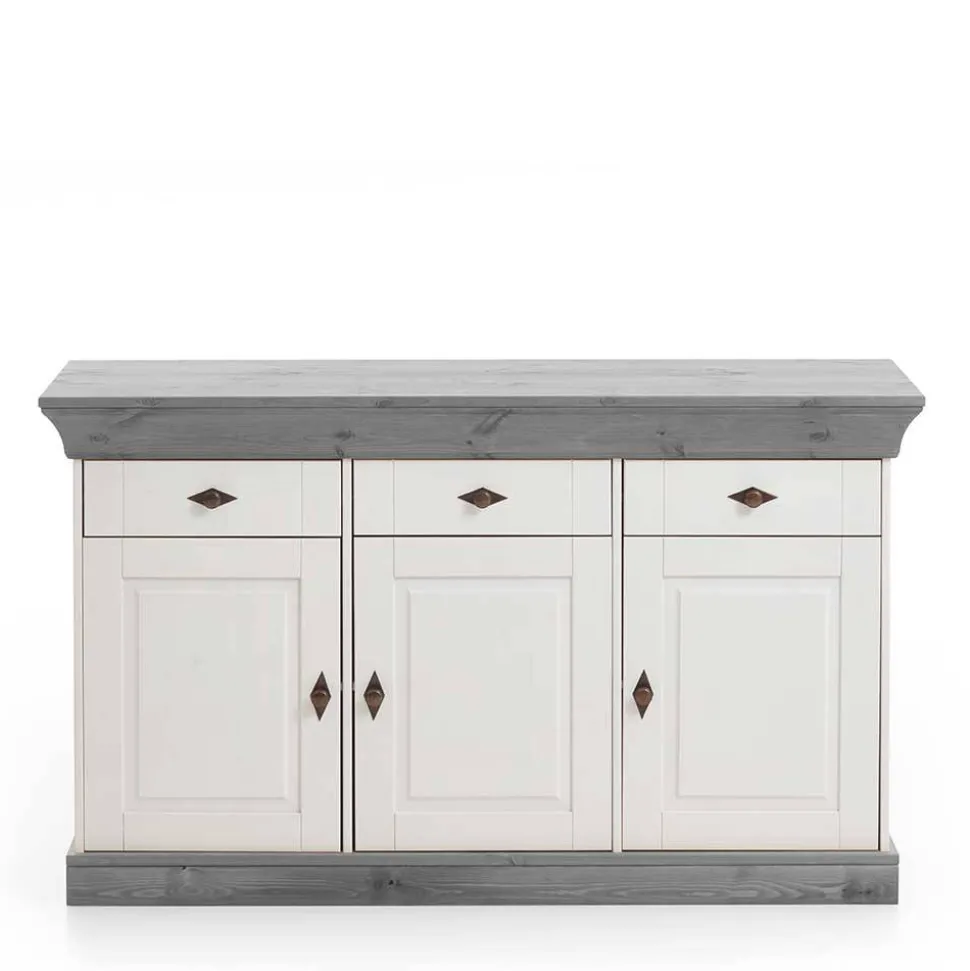 Sideboard Mirandesca in Weiß Grau