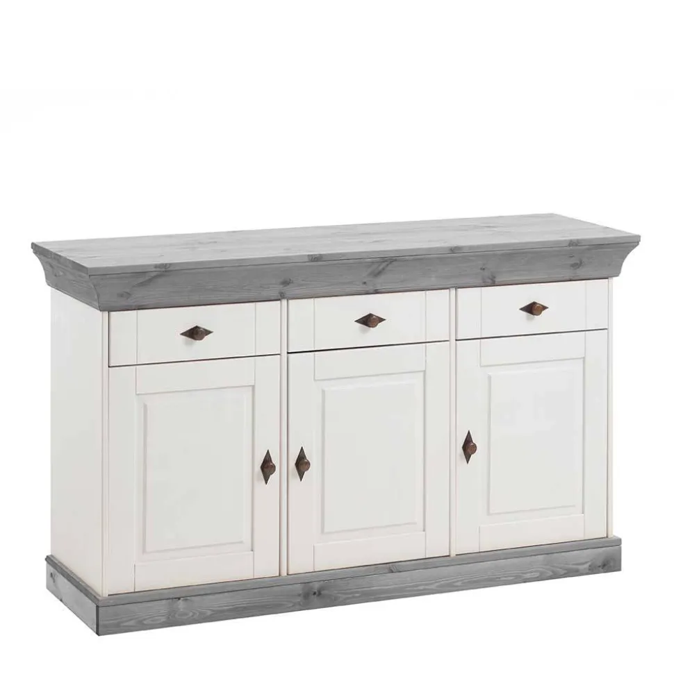 Sideboard Mirandesca in Weiß Grau