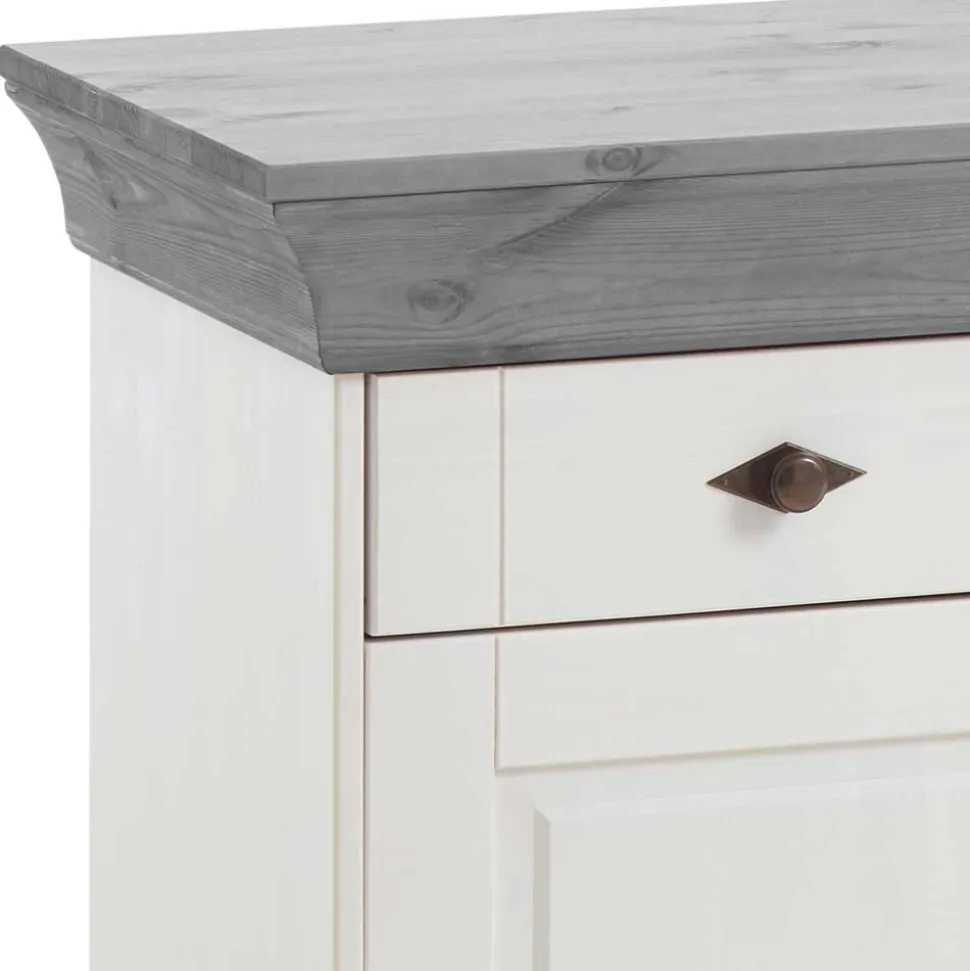 Sideboard Mirandesca in Weiß Grau