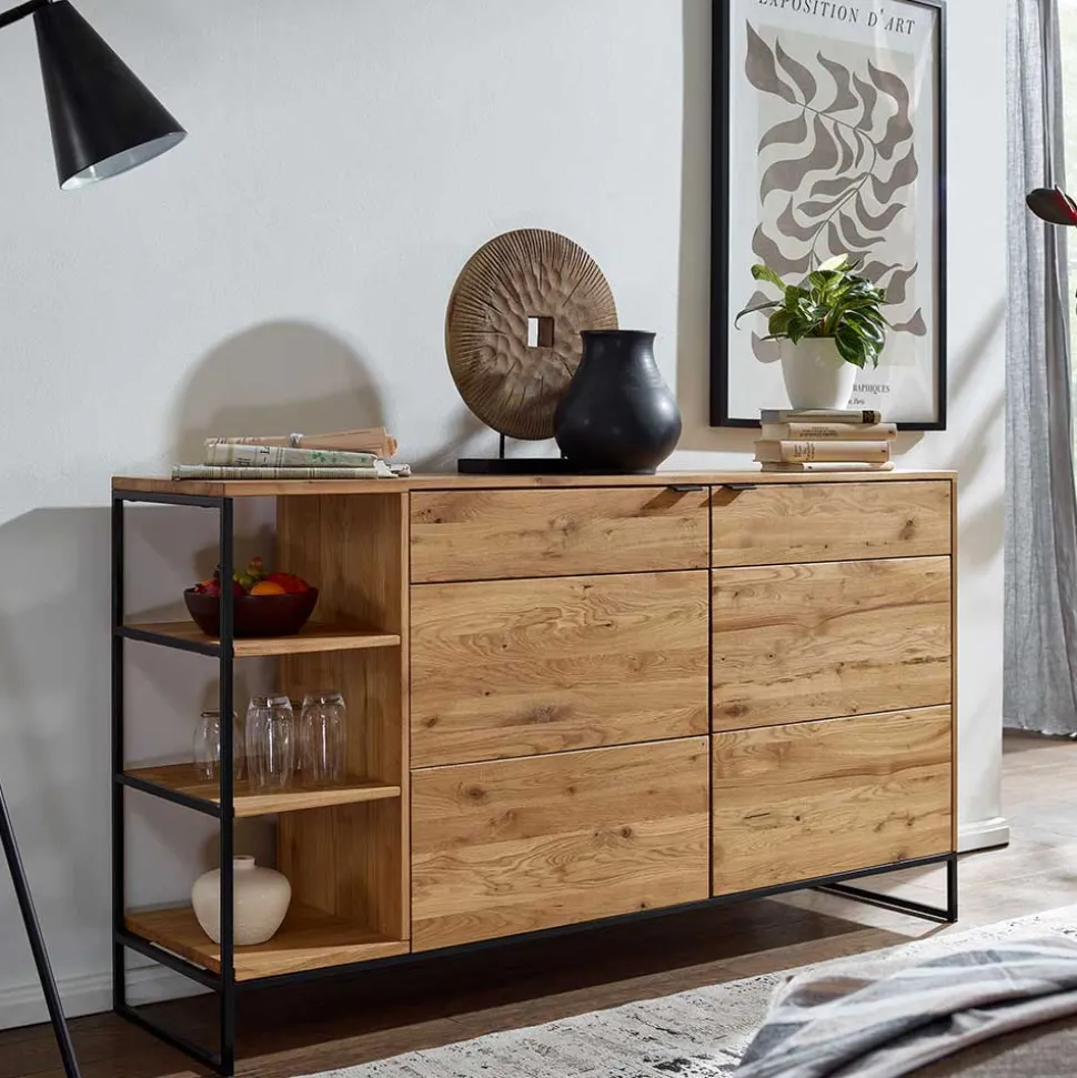 Sideboard mit 2 Türen & Regal 150x85x40 cm - Varzado