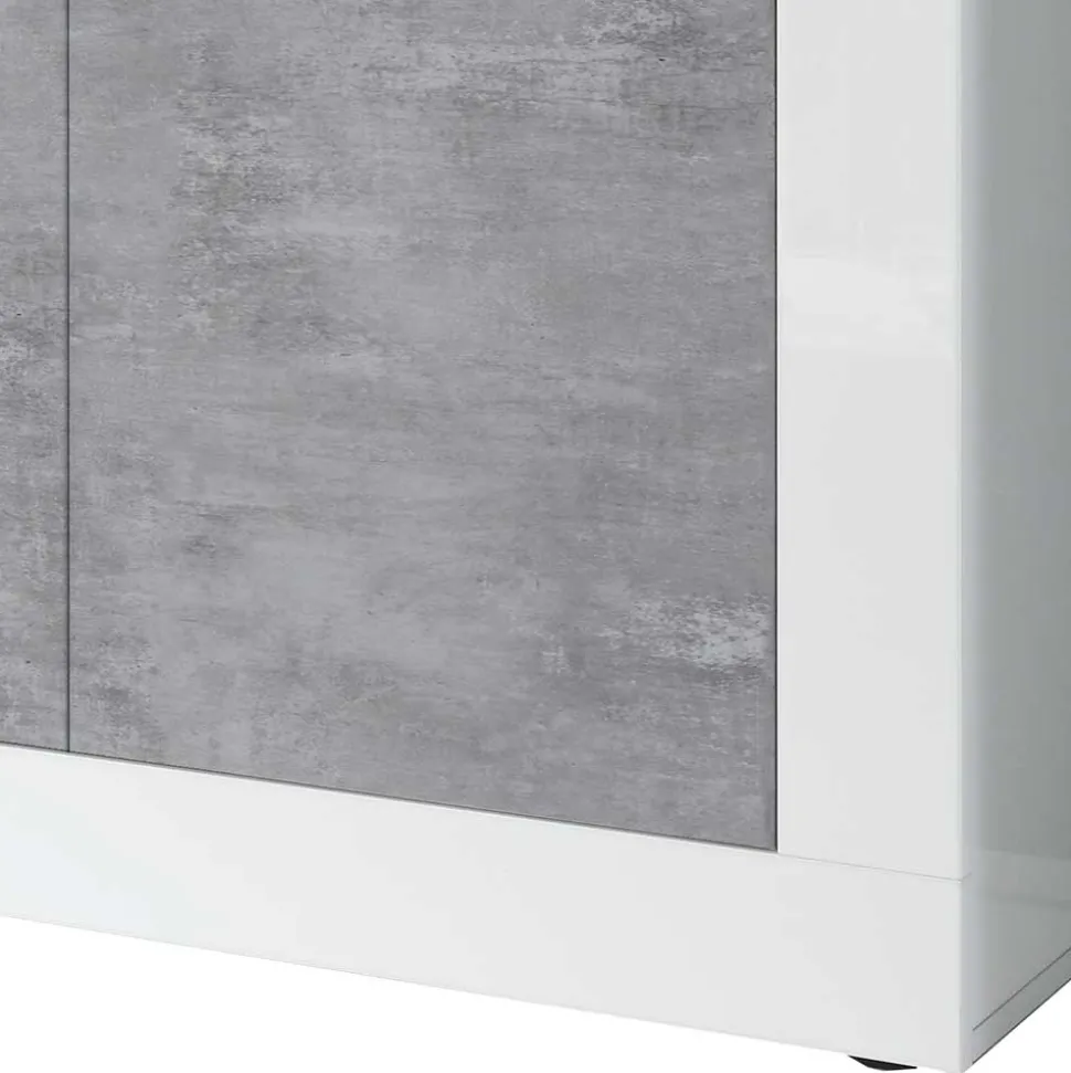 Sideboard mit 4 Türen in Beton Optik - Narandu