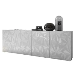 Sideboard mit Türen in Weiß hochglänzend - Vovasoma