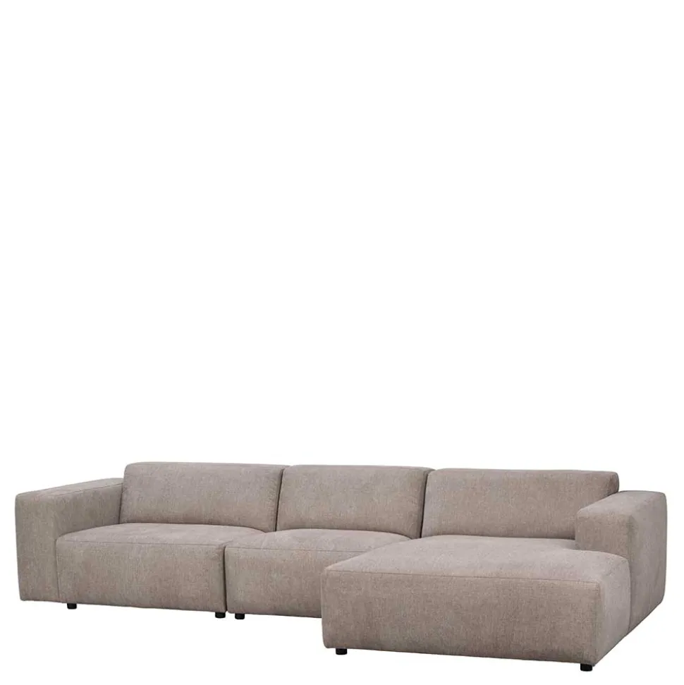 4-Sitzer Eckcouch in Beige Stoff - Adamantia