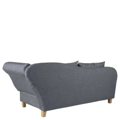 3-Sitzer Recamiere in Jeansblau mit Buche - Foresta