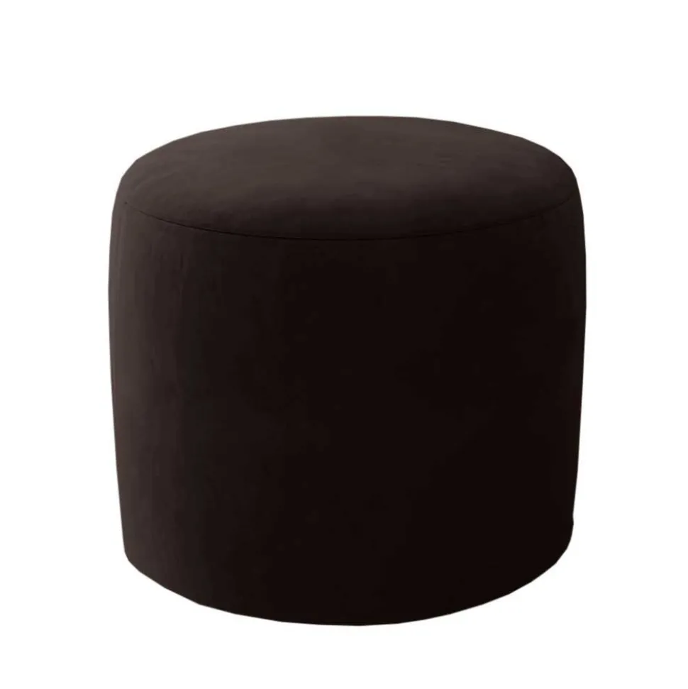 Sitzpouf in Dunkelbraun Samt - Juliama