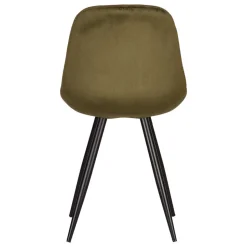 Skandi Design Esstischstuhl in Oliv Grün Samt - Kendo (2er Set)