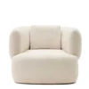 Skandi Designsessel in Offwhite Boucle - Limburg