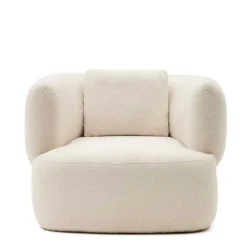 Skandi Designsessel in Offwhite Boucle - Limburg