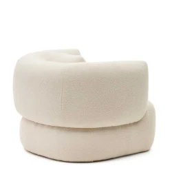 Skandi Designsessel in Offwhite Boucle - Limburg