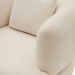 Skandi Designsessel in Offwhite Boucle - Limburg