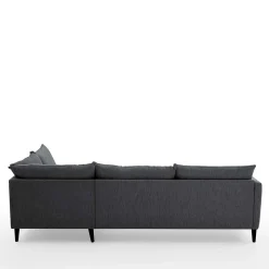 Skandi Ecksofa in Anthrazit mit Schwarz - Soltropa