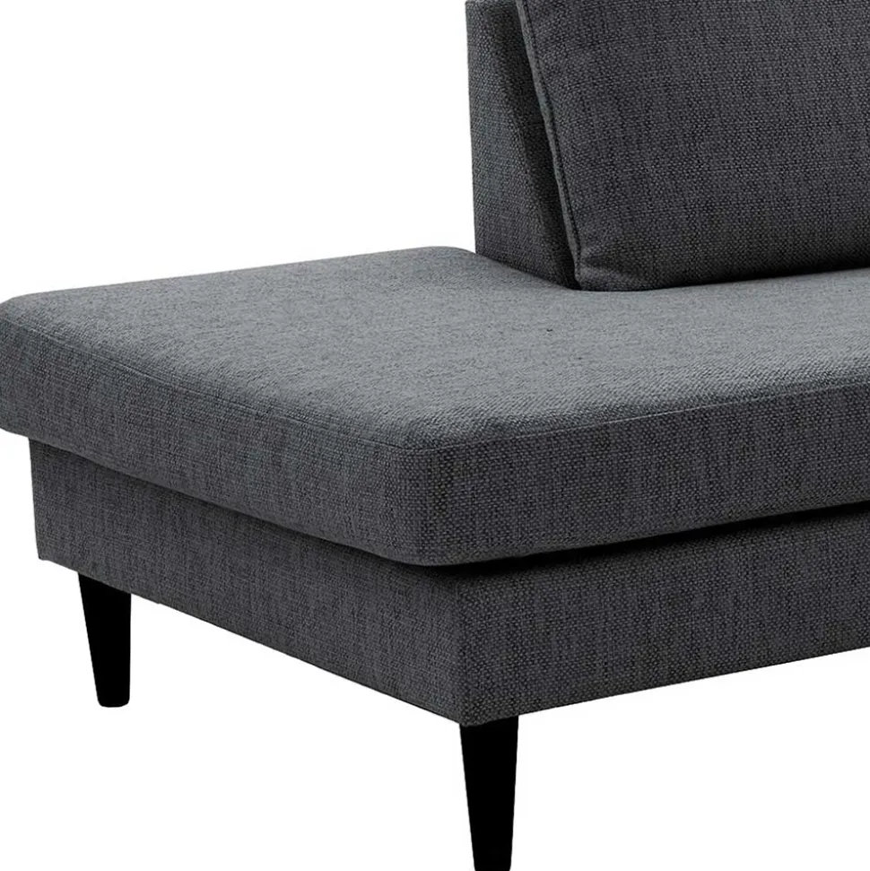 Skandi Ecksofa in Anthrazit mit Schwarz - Soltropa