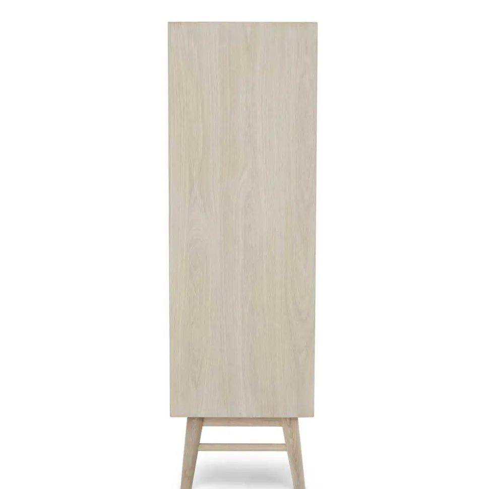 Skandi Highboard in Eiche Weiß - Lametla
