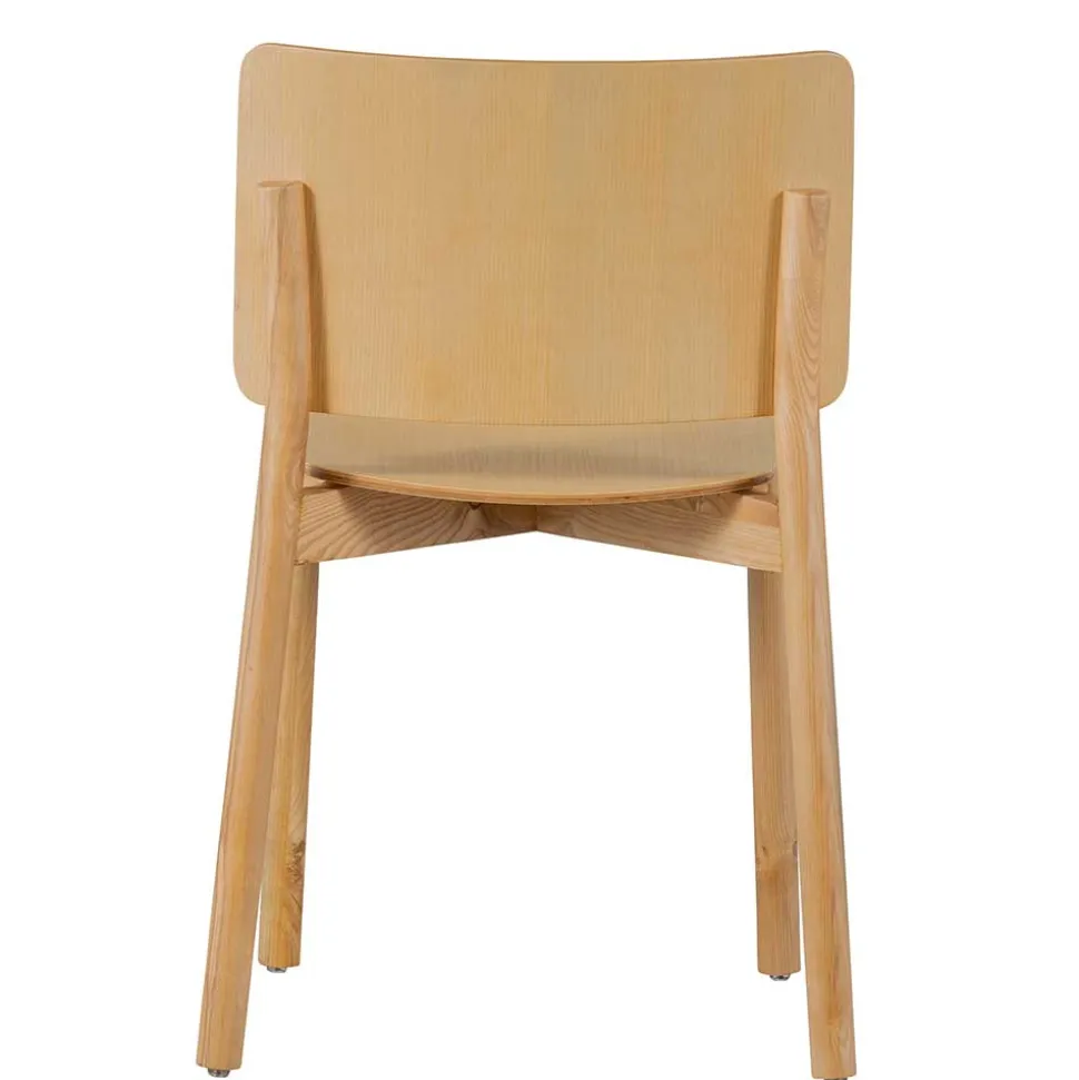 Skandi Holzstühle in Natur lackiert - Furcia (2er Set)