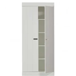 Skandi Kleiderschrank in Weiß - Mattressa I