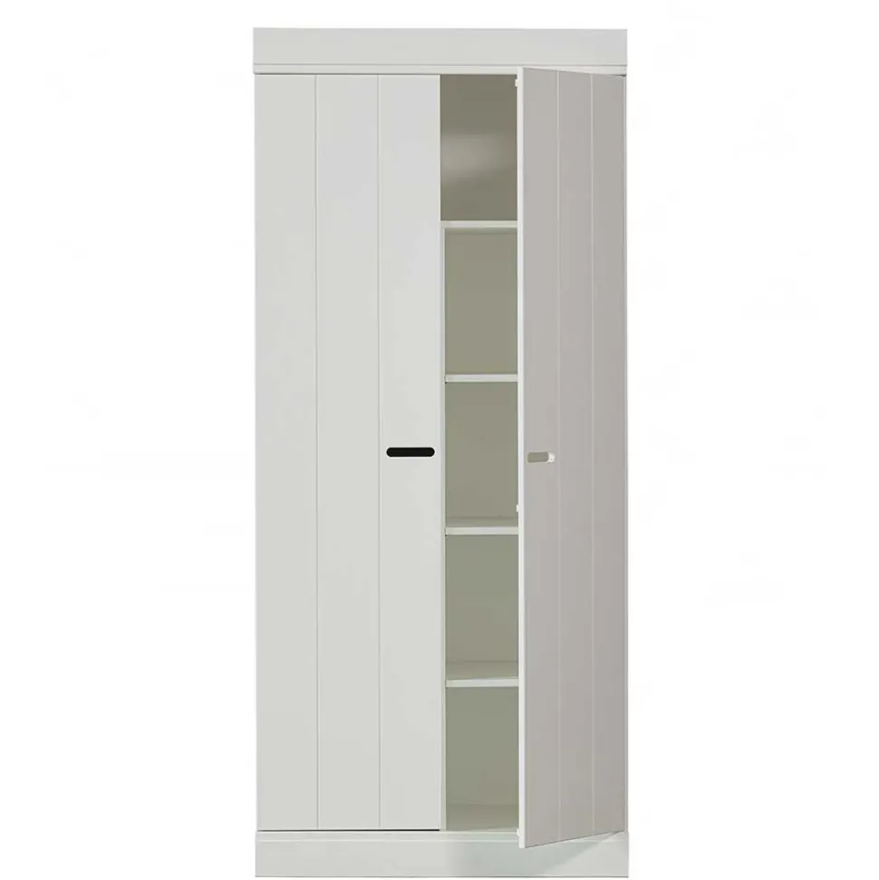 Skandi Kleiderschrank in Weiß - Mattressa I
