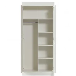 Skandi Kleiderschrank in Weiß - Mattressa I