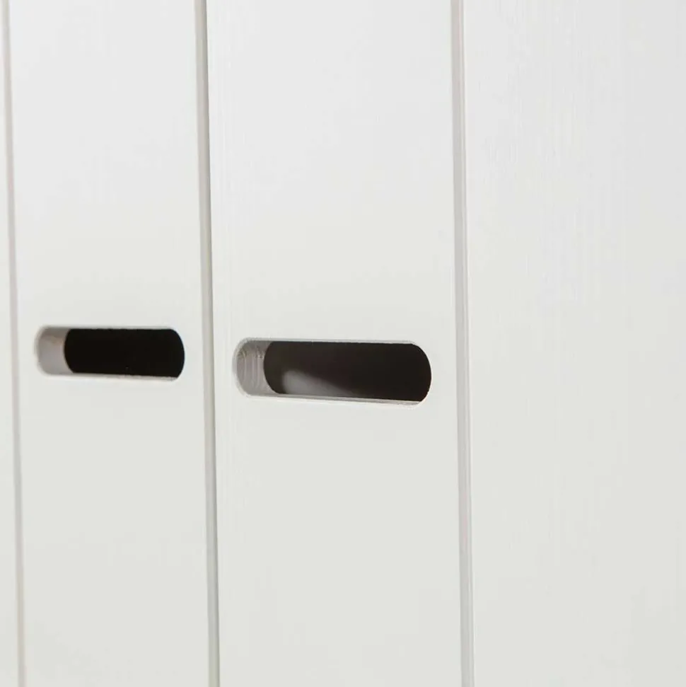 Skandi Kleiderschrank in Weiß - Mattressa I