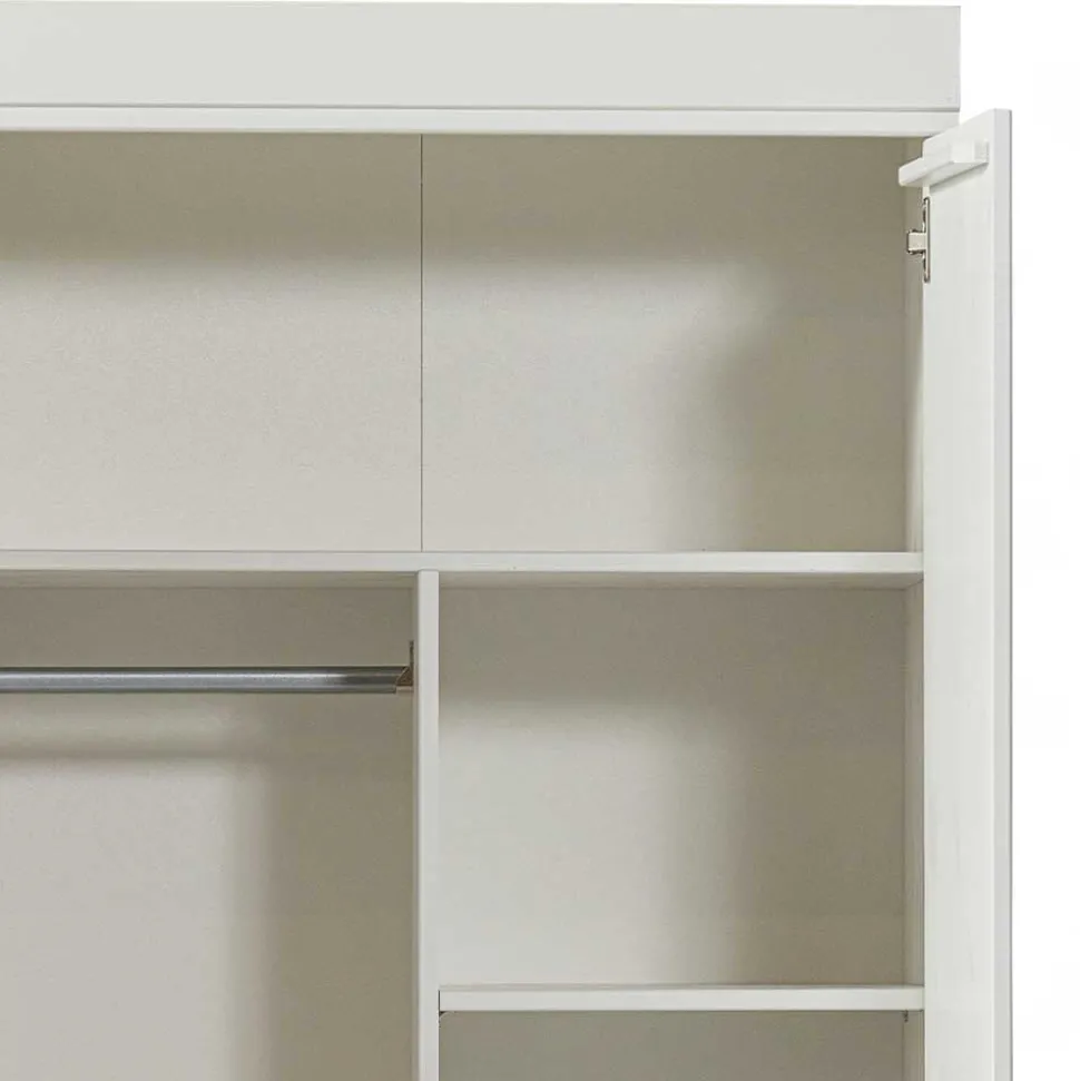 Skandi Kleiderschrank in Weiß - Mattressa I
