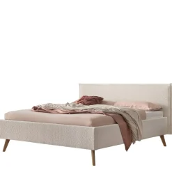 Skandi Polsterbett in Creme Boucle - Jandaria