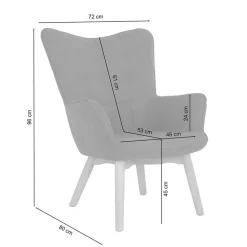 Skandi Polstersessel in Dunkelgrau - Jansonma