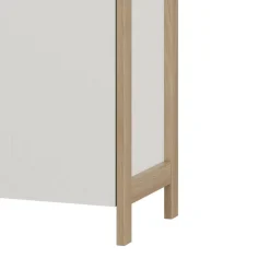 Skandi Sideboard in Weiß und Eiche Dekor - Ovidio