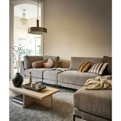 Sofa aus Modulen in Taupe Stoff - Birte