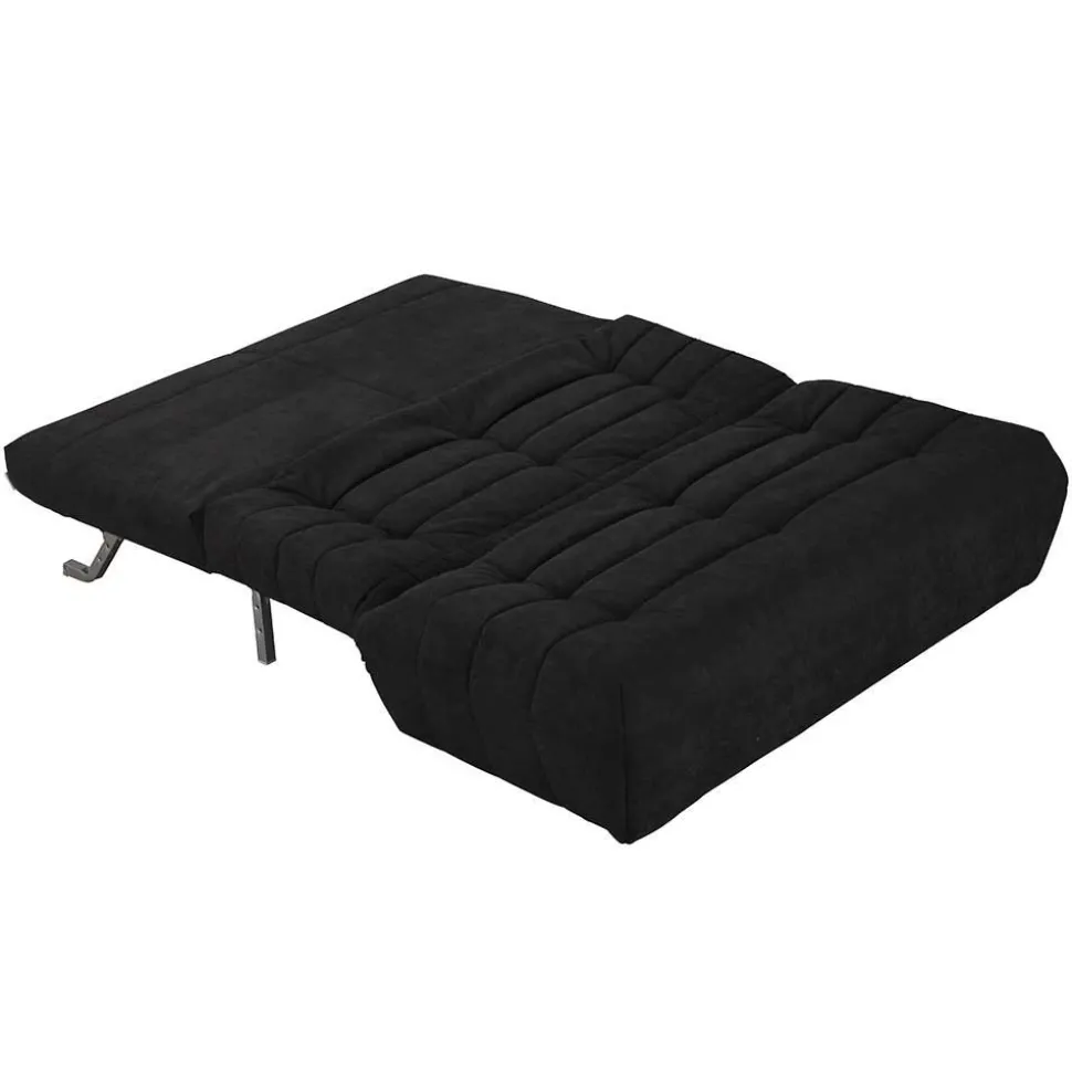 Sofa mit Schlaffunktion in Schwarz Olessa frei im Raum stellbar