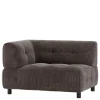 Sofamodul Ecke als Einsitzer in Graubraun Cord - Vita