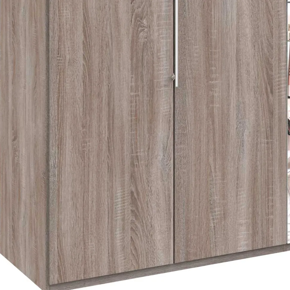 Spiegel Kleiderschrank in Holz-Nachbildung - Crenba