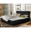 Stauraum Bett in Schwarz Kunstlederbezug - Roxing