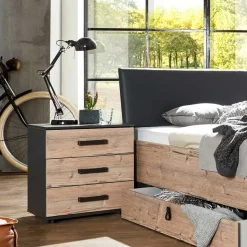 Stauraumbett in Tanne Holzoptik - Ardila
