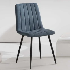 Stühle in Blaugrau und Schwarz - Filio (4er Set)