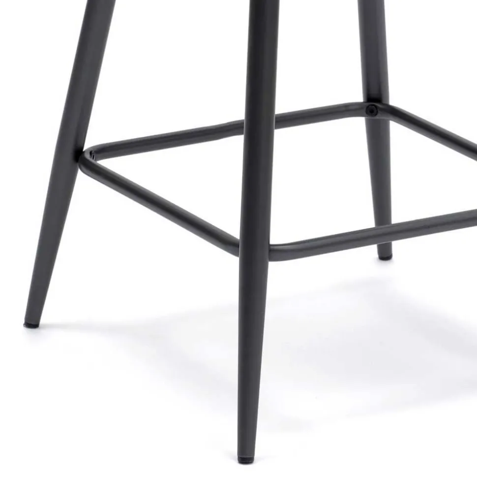 Stilvoller Barhocker mit Schalensitz Creditana Kunstleder Vintage Braun (2er Set)