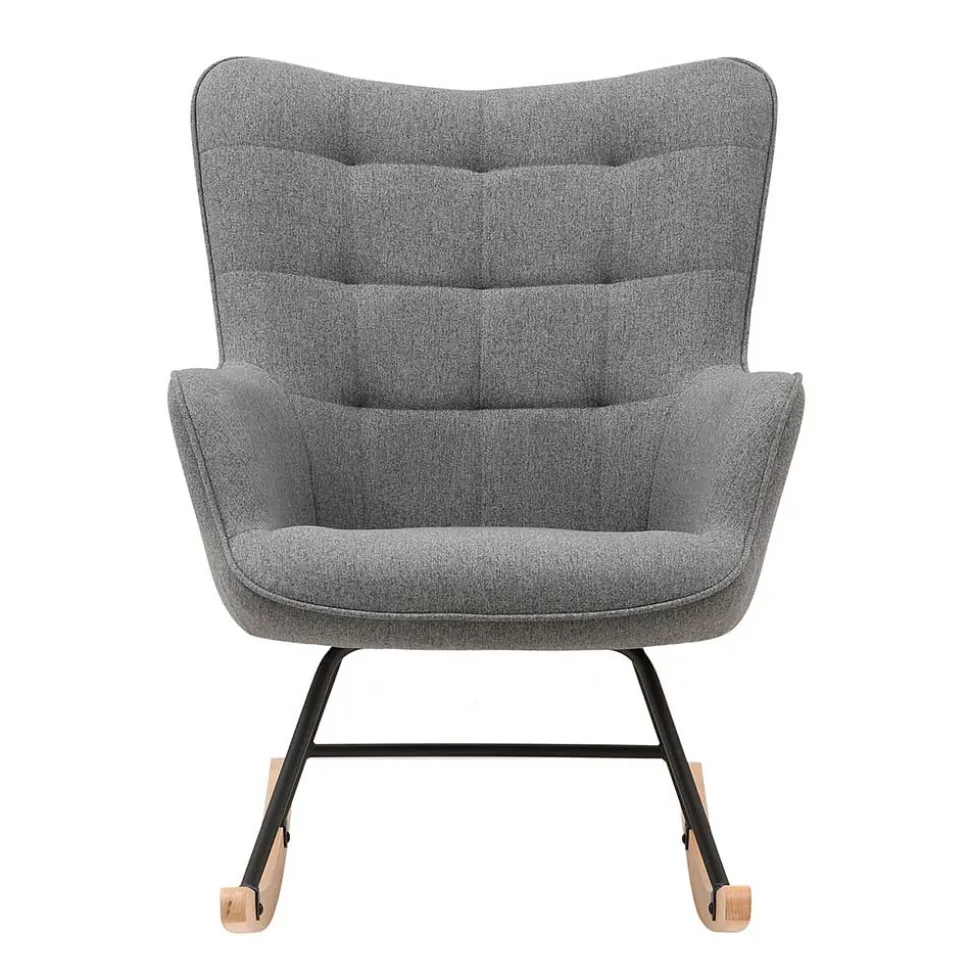 Stoff Schaukelstuhl im Skandi Design - Monique