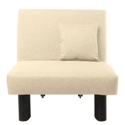 Stoff Schlafsessel in Beige und Schwarz - Setubal