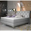 Stoffbett mit Stauraum in Grau - Rentascia