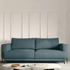 Stoff-Klappcouch in Petrol Blau - Iloventa